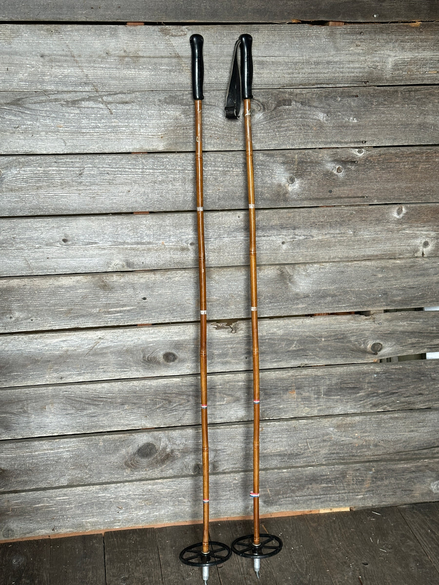Vintage Bamboo Ski Poles