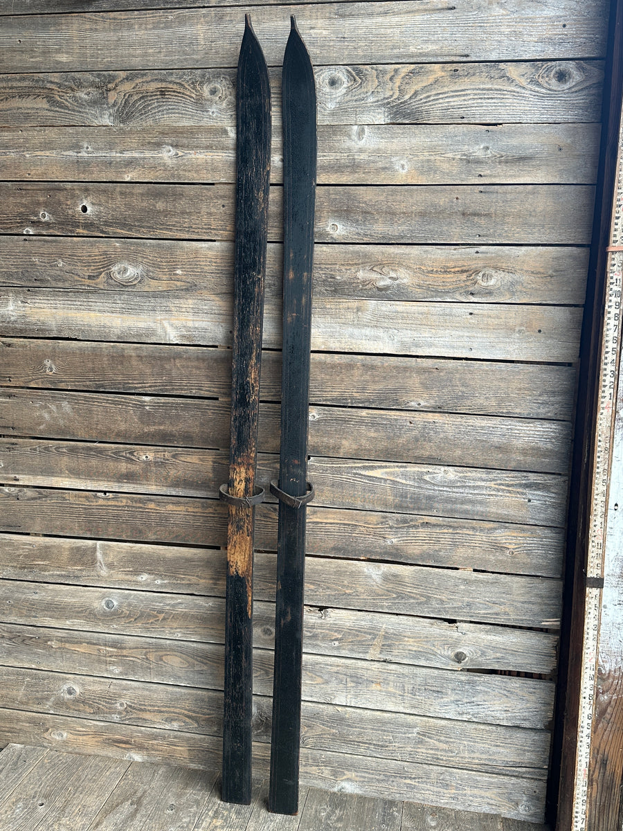 1930s Wooden Downhill Skis