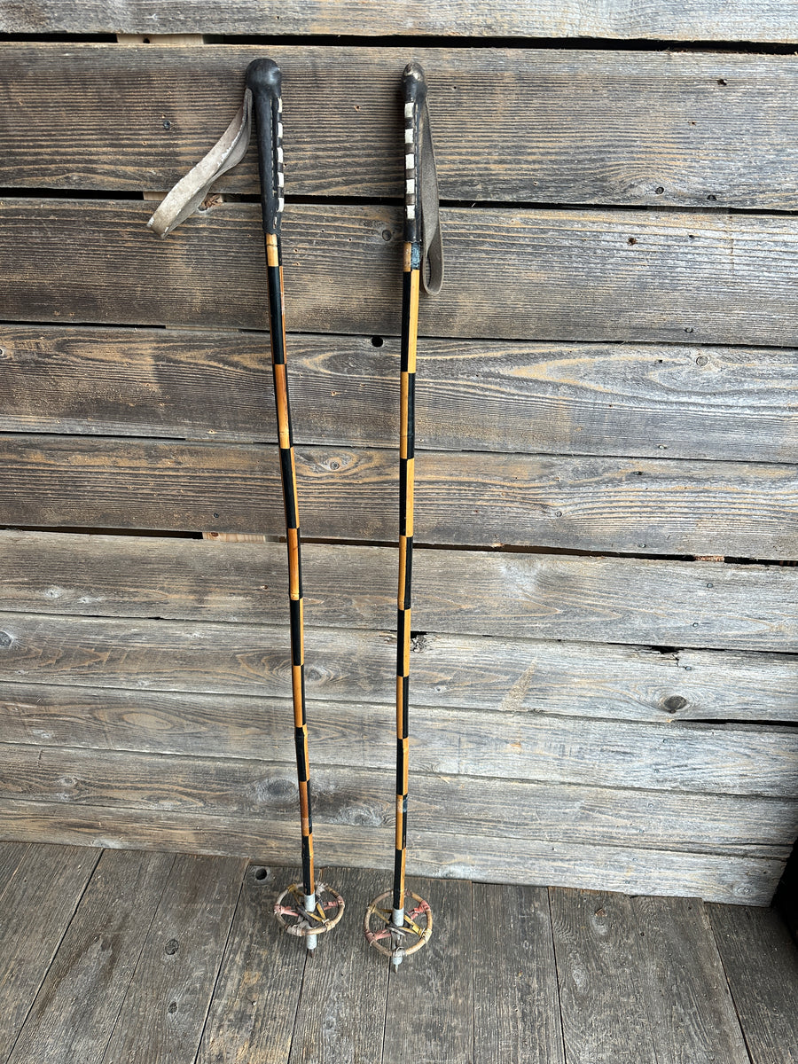 Vintage Bamboo Ski Poles