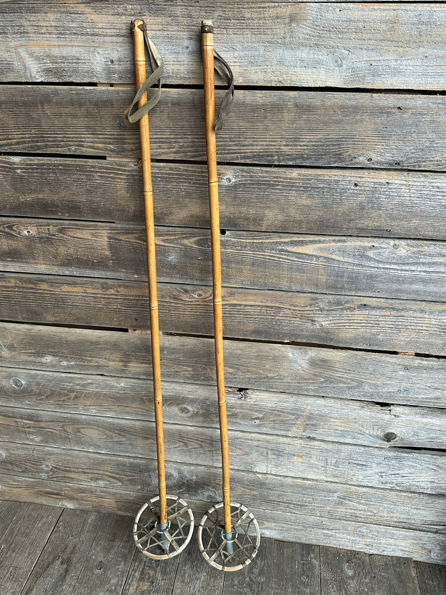 Vintage Bamboo Ski Poles