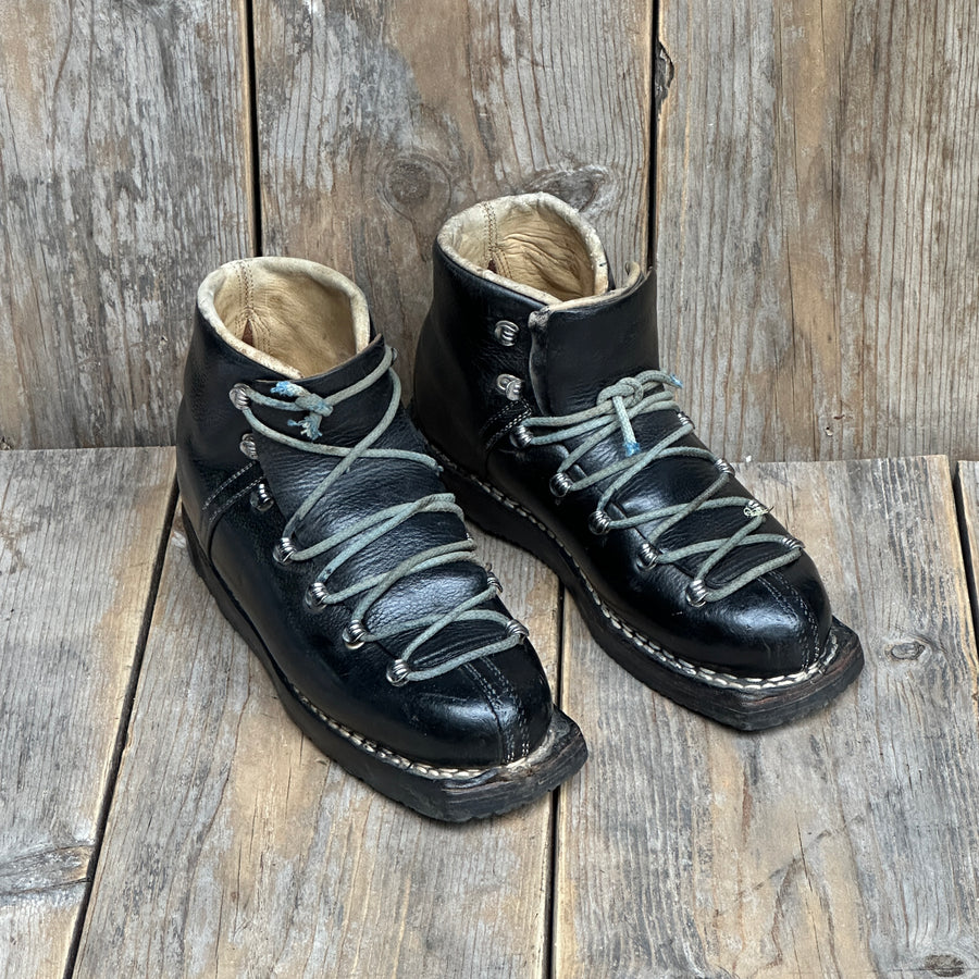 Vintage Leather Ski Boots