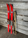 Jr. Snow Patrol Ski Set- Red (1960's), Includes poles