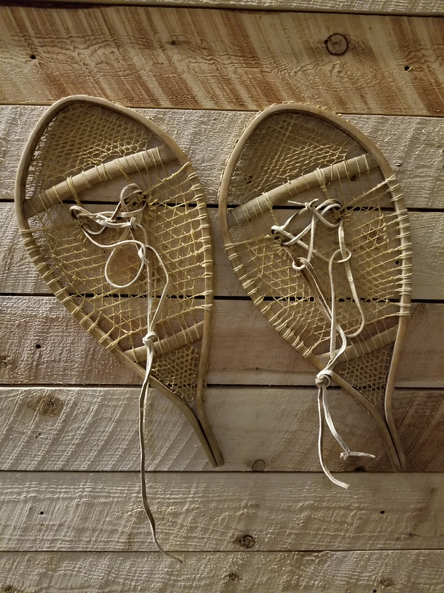 Vintage Wooden Bearpaw Snowshoes