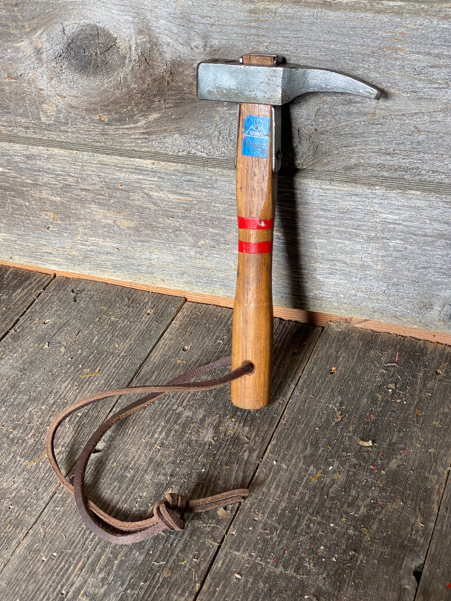 Vintage Wood Handle Rock Climbing Piton Hammer made by Stubai