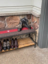 Vintage Leather Ski Boots - Black