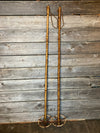 Antique Bamboo Ski Poles with leather straps
