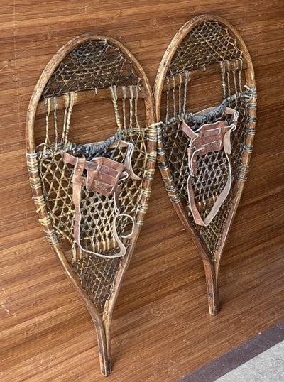 Antique Handmade Trapper Snowshoes