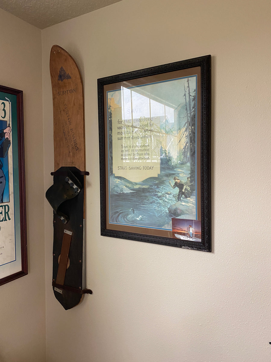 Leather Straps for Mounting Snowboards to the wall - Includes 2 - 15" straps and 4 screws