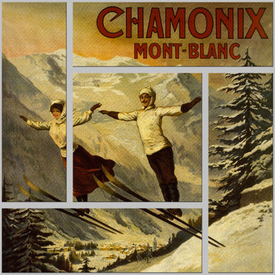 Vintage Ski Posters - Parquet Mosaic