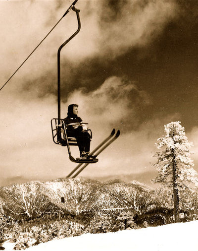 Vintage Ski Photo - Snow Valley's Mile Long Chair Lift