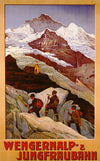 Vintage Poster - Swiss Climbing Wengernalp Jungfraubahn