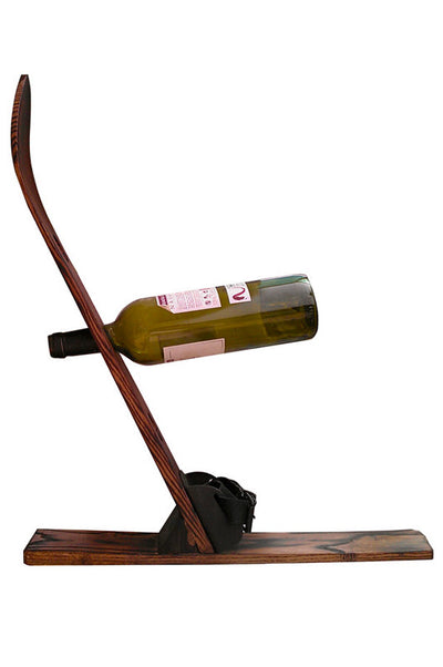 Wood Ski Wine Rack