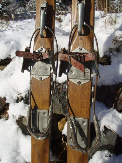 Antique Skis - Lund 1930s -1940s Vintage American Downhill Skis