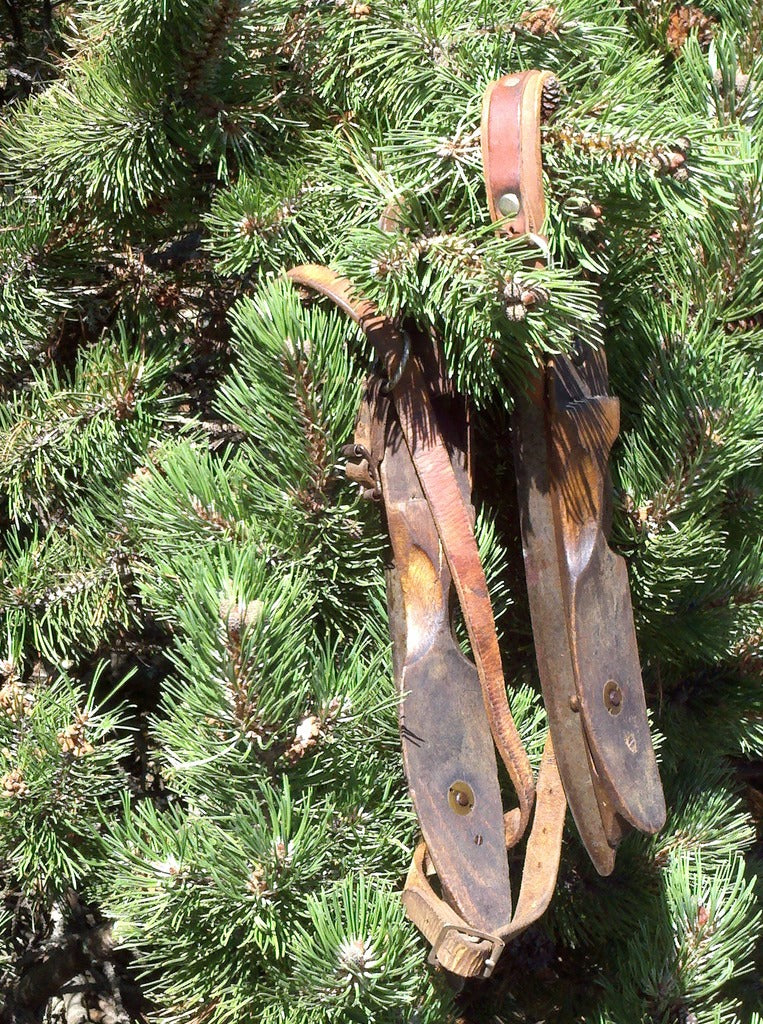 Vintage Wood Ice Skates