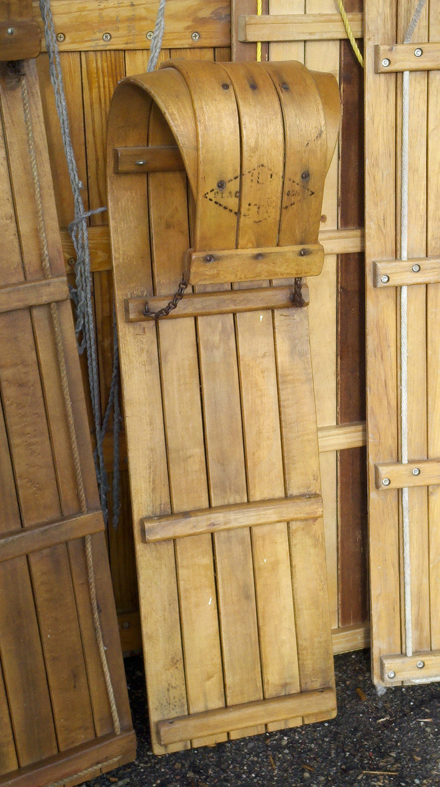 Wood Toboggan with Tapered Top