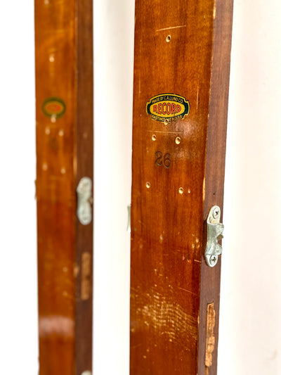 Wooden Lund Record Skis