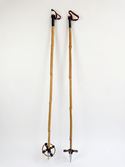 Antique Bamboo Children Ski Poles
