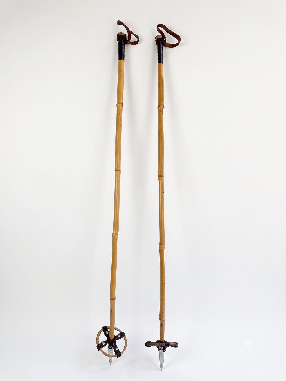 Antique Bamboo Children Ski Poles