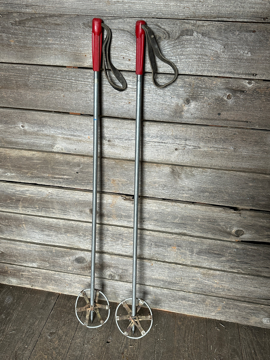1950s Metal Downhill Ski Poles