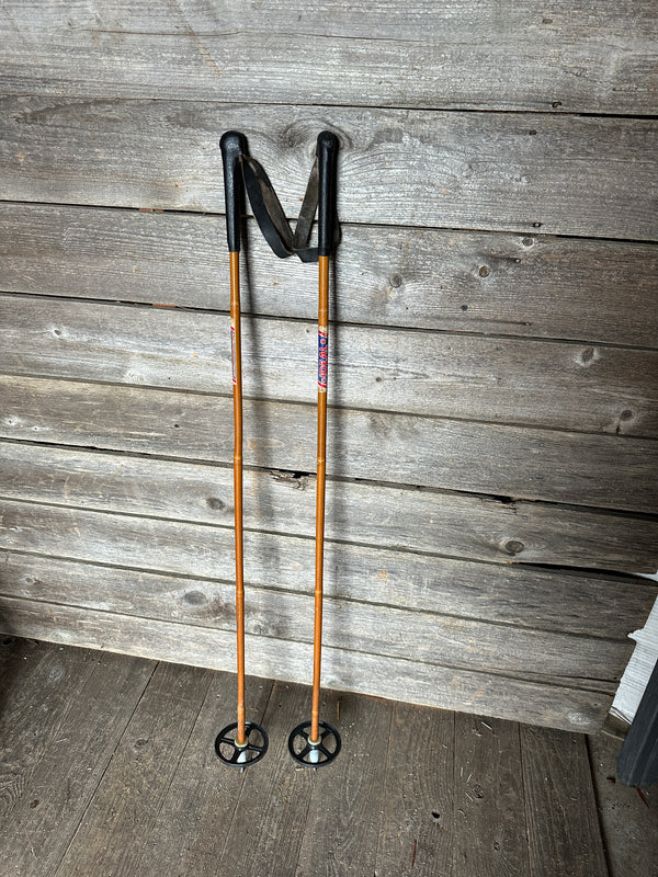 Antique Bamboo Ski Poles - VintageWinter Antique Bamboo Ski Poles - VintageWinter