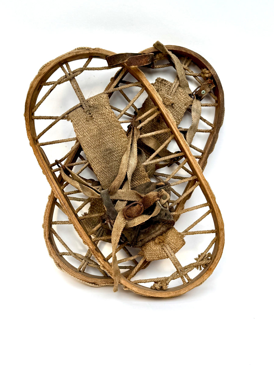 Antique wooden snowshoes