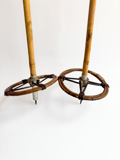 Vintage bamboo ski poles