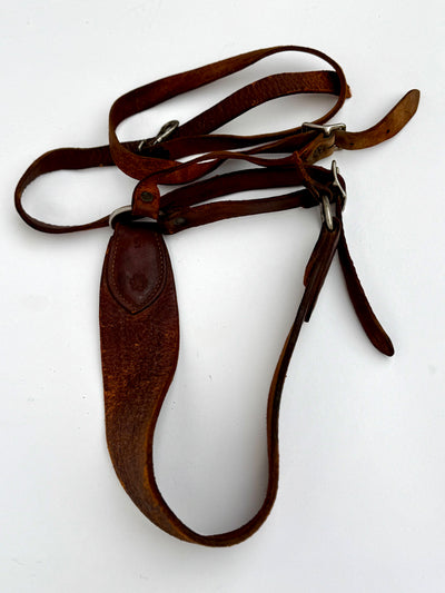 Vintage George Lawrence Fishing Creel - Woven Split Reed with Leather