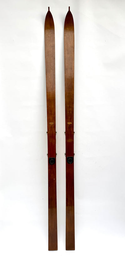 Wooden Lund Record Skis