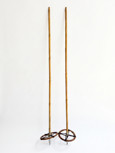 Vintage bamboo ski poles