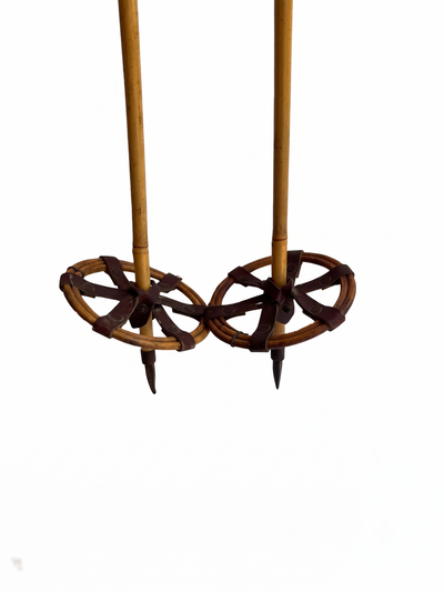 Antique Bamboo Children Ski Poles