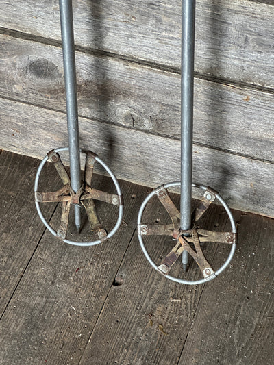 1950s Metal Downhill Ski Poles
