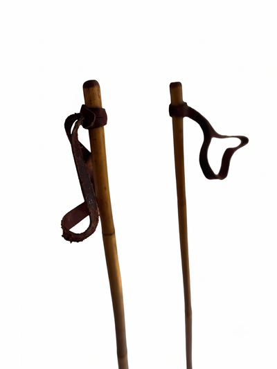 Antique Bamboo Children Ski Poles