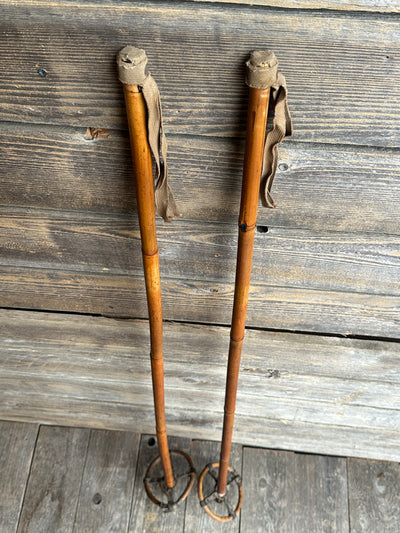 Bamboo Ski Poles - Vintage 1940s