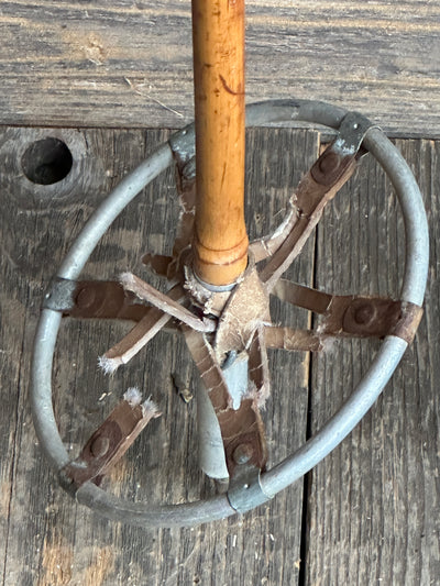 Bamboo Ski Poles with metal baskets