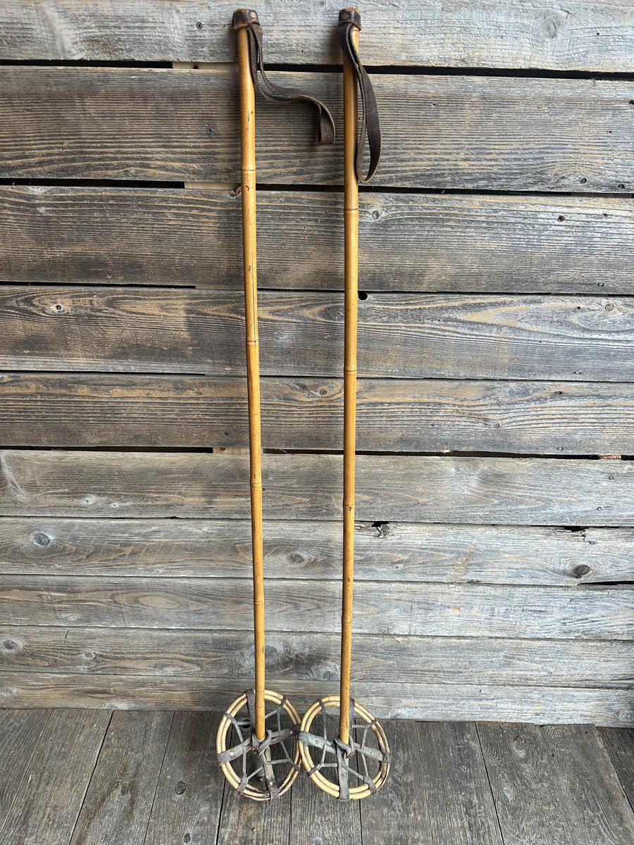 Antique Bamboo Ski Poles