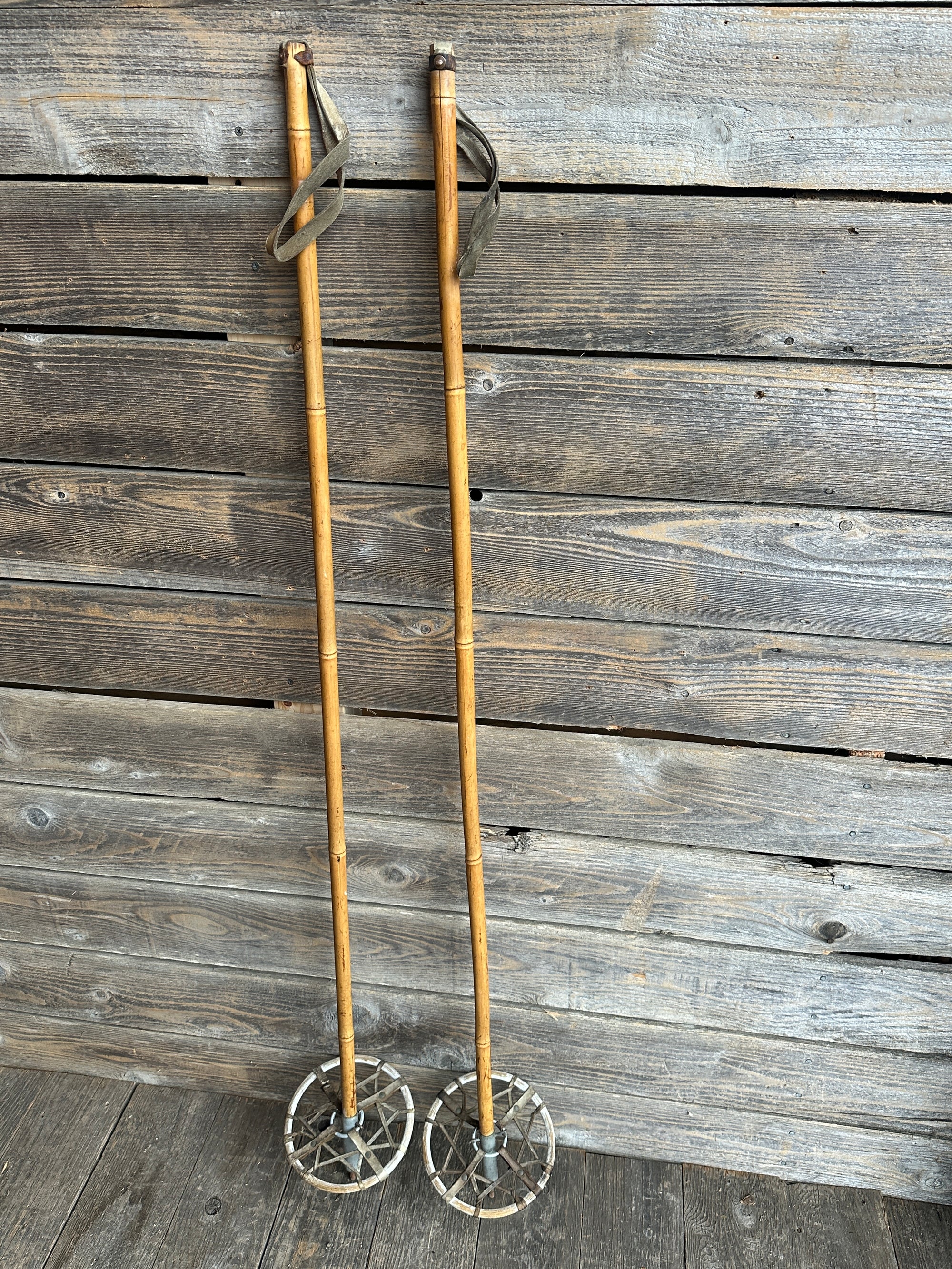 Vintage Bamboo Ski Poles - VintageWinter