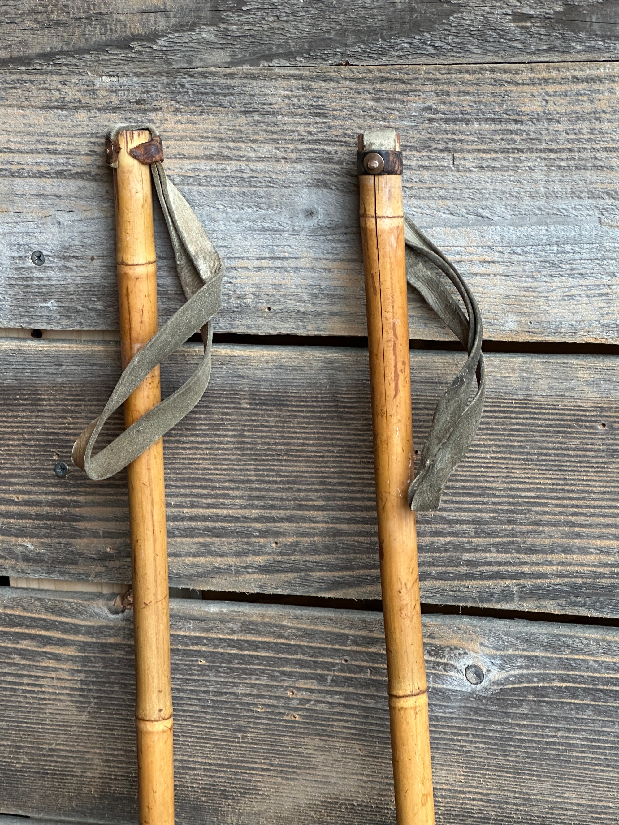 Vintage Bamboo Ski Poles - VintageWinter