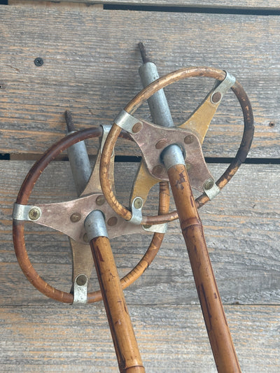 Vintage Bamboo Ski Poles