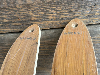 Vintage 10th Mountain Division Downhill Skis with Poles