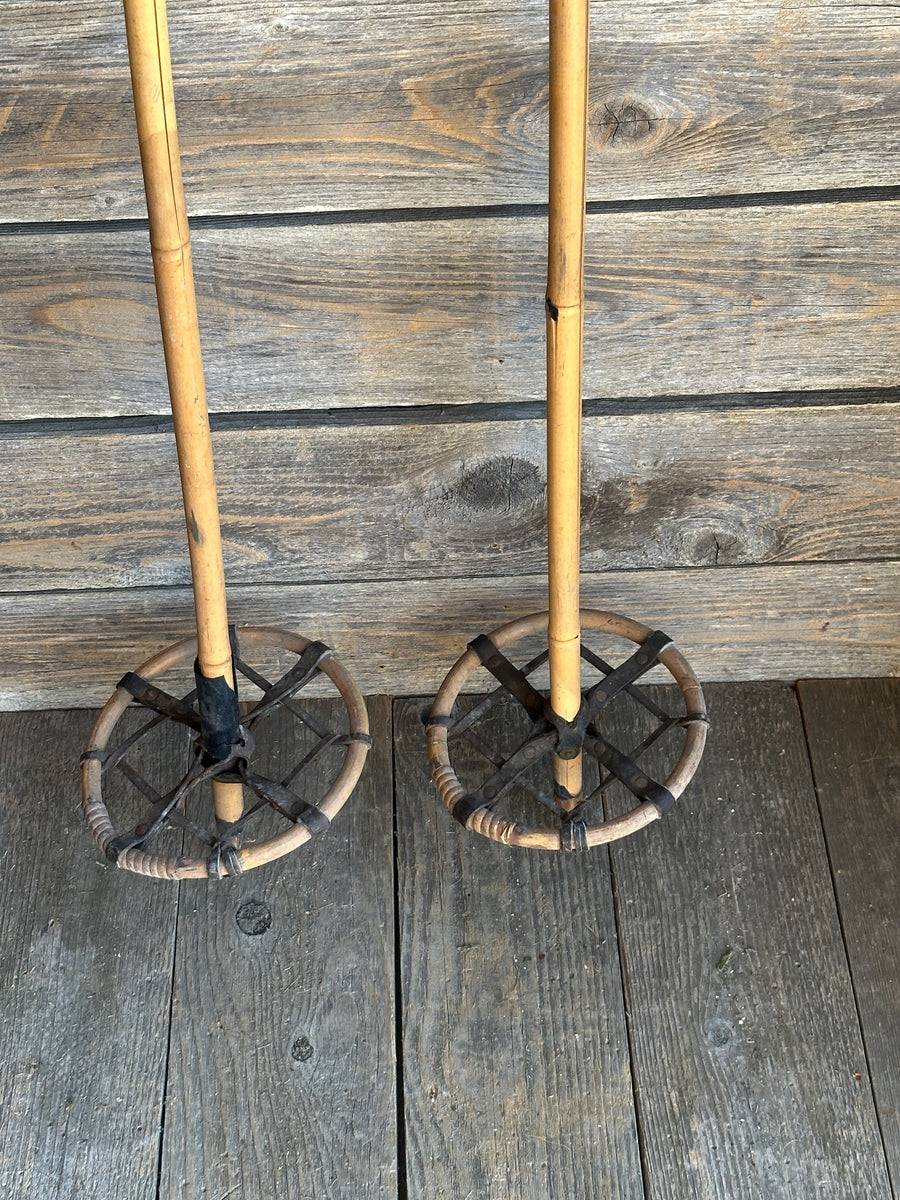 Bamboo Ski Poles - Vintage 1930s