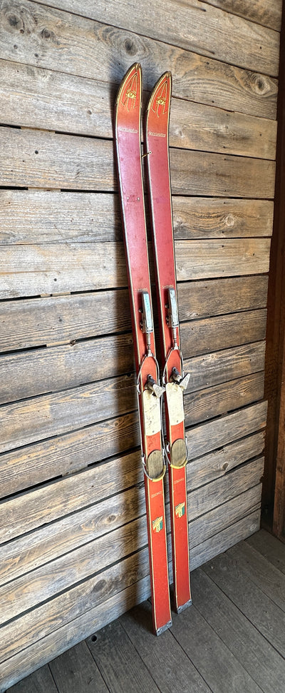 Vintage Northland Commander Downhill Skis - Red 1960s