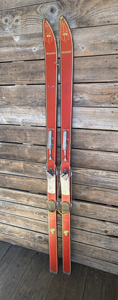 Vintage Northland Commander Downhill Skis - Red 1960s