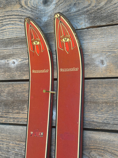 Vintage Northland Commander Downhill Skis - Red 1960s