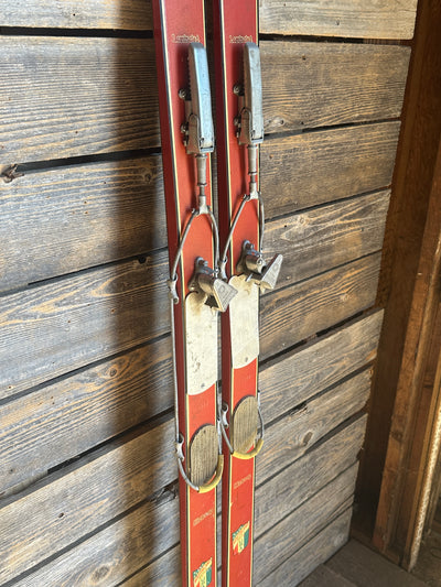 Vintage Northland Commander Downhill Skis - Red 1960s