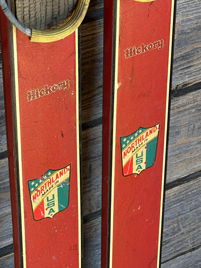 Vintage Northland Commander Downhill Skis - Red 1960s