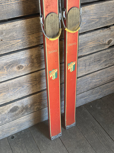 Vintage Northland Commander Downhill Skis - Red 1960s