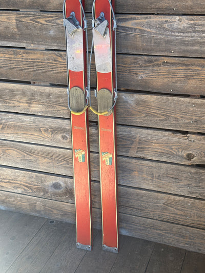 Vintage Northland Commander Downhill Skis - Red 1960s