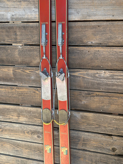 Vintage Northland Commander Downhill Skis - Red 1960s
