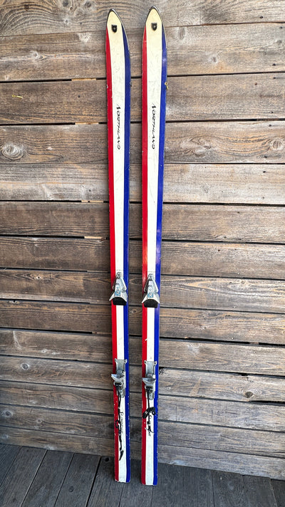 Vintage Northland Supreme Downhill Skis - Red, White, Blue 1960s