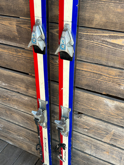Vintage Northland Supreme Downhill Skis - Red, White, Blue 1960s